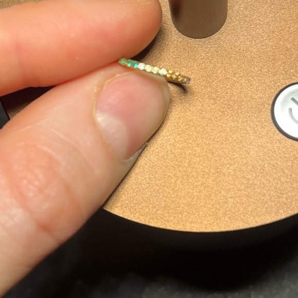 Rainbow stones gold plated ear cuff - Picture 4 of 5